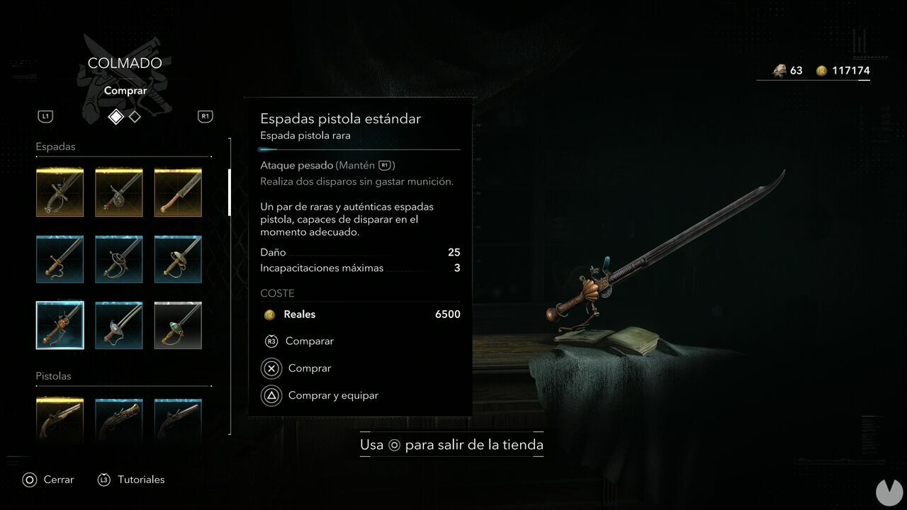 Assassin's Creed Black Flag Resynced - Weapons, Standard Pistol Swords