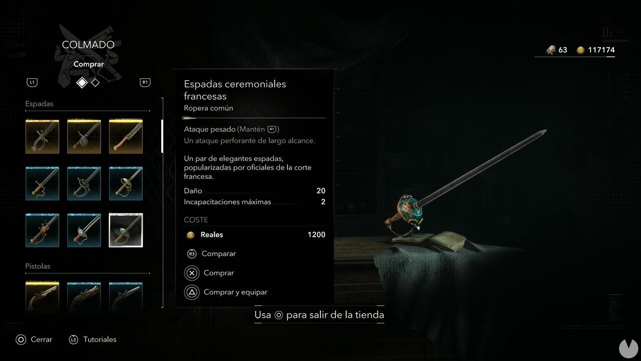 Assassin's Creed Black Flag Resynced - Weapons, French Dress Swords