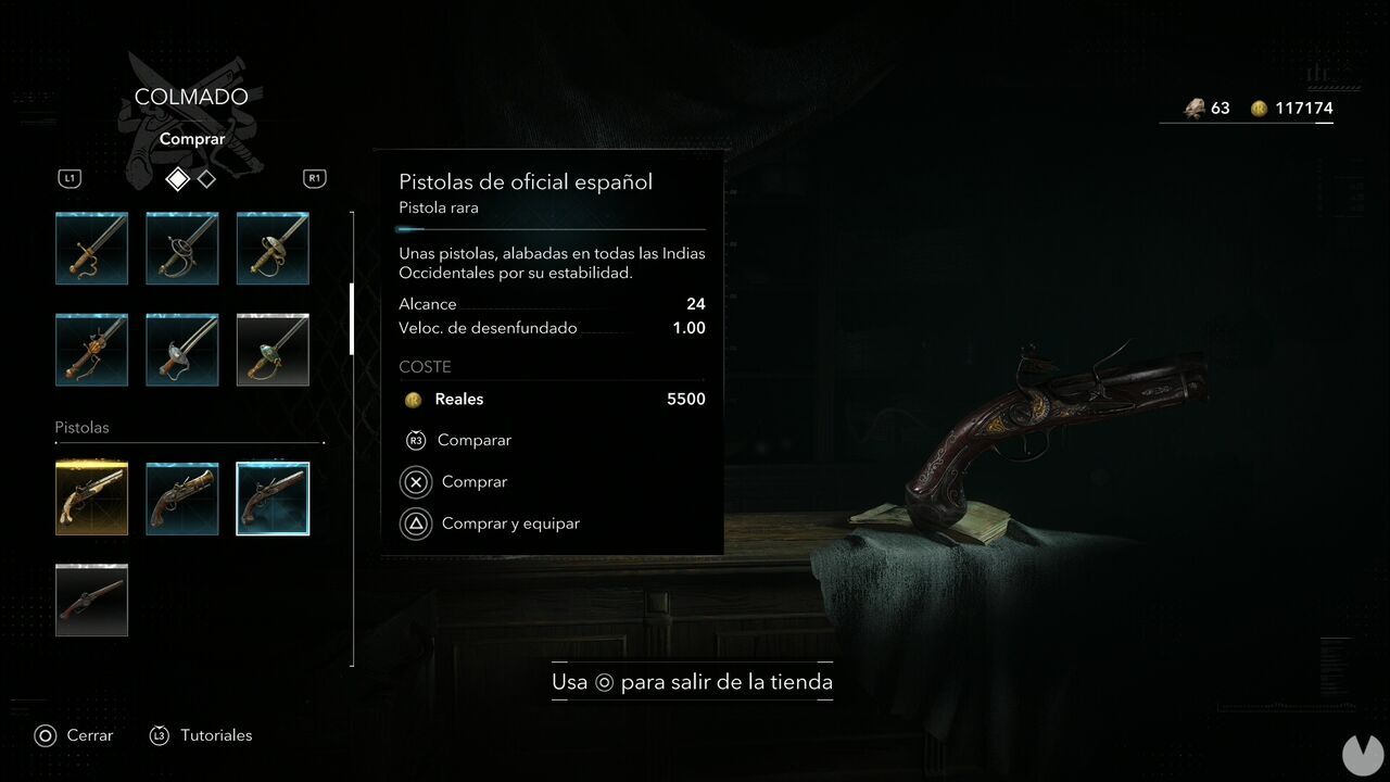 Assassin's Creed Black Flag Resynced - Weapons, Spanish Officer Pistols