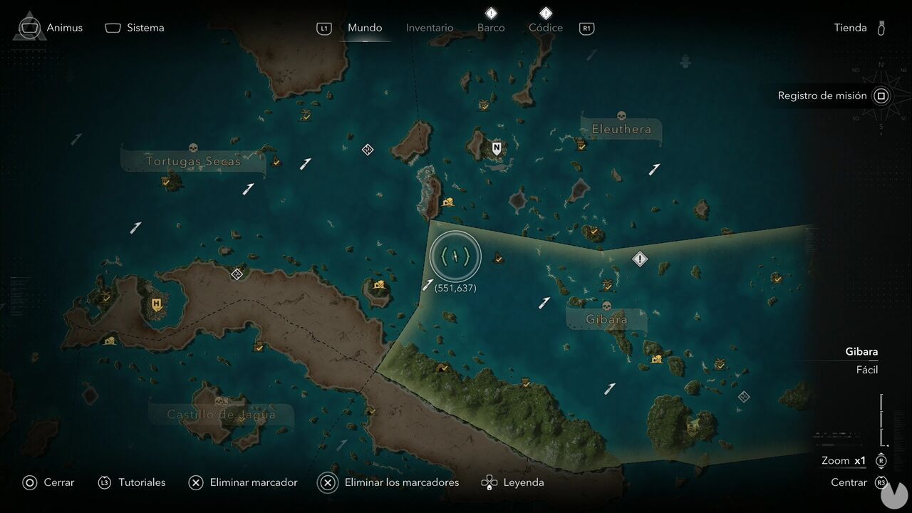 Assassin's Creed Black Flag Resynced - Skeleton Crew, location of the unnamed island where the secret merchant can be found