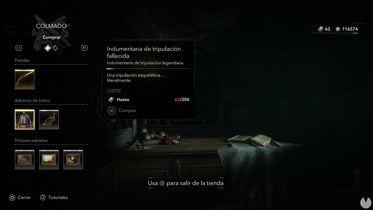 Assassin's Creed Black Flag Resynced - Skeleton Crew, Deceased Crew Outfit in the secret merchant's inventory