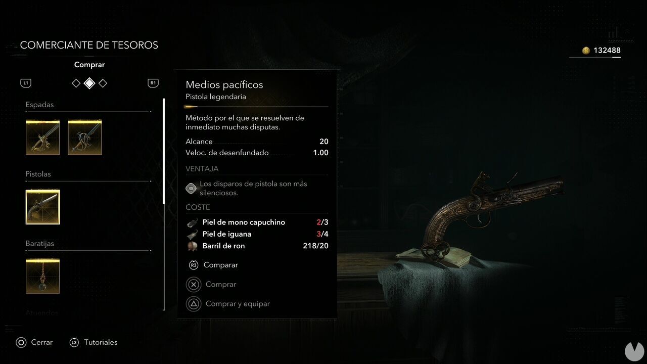 Assassin's Creed Black Flag Resynced - Weapons, Peaceful Means pistol
