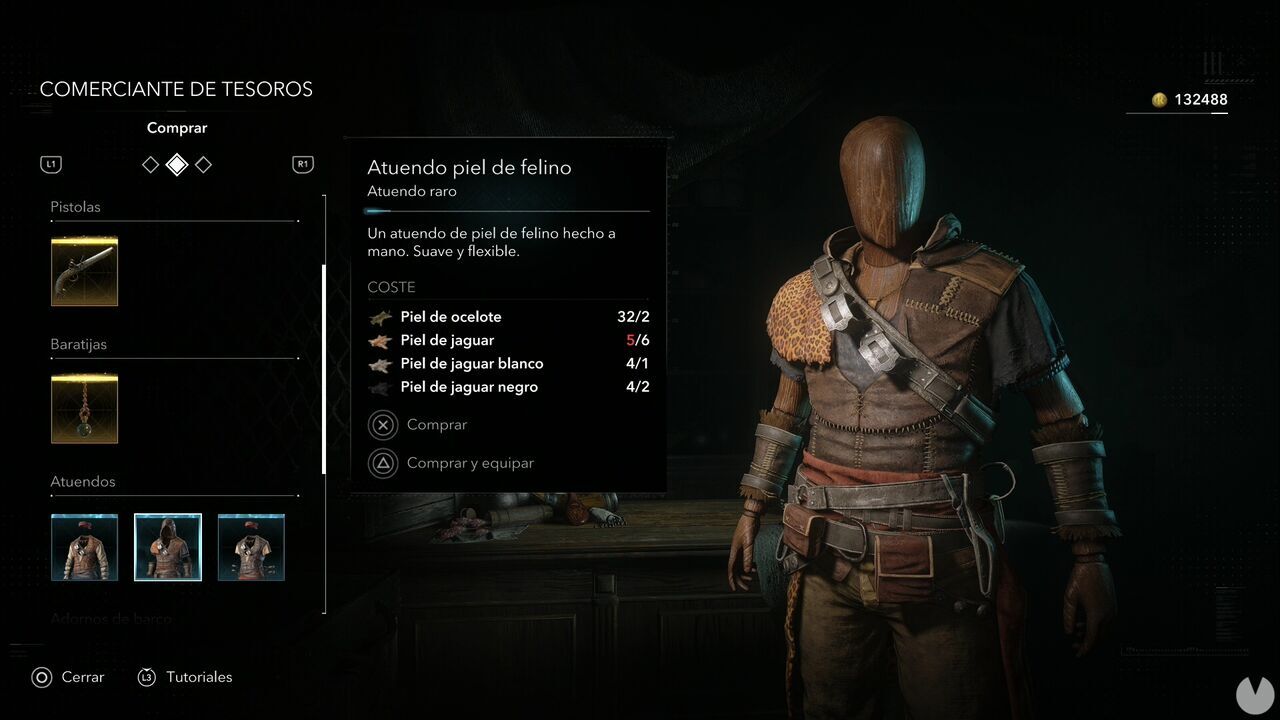 Assassin's Creed Black Flag Resynced - Outfits, Feline Pelt Outfit
