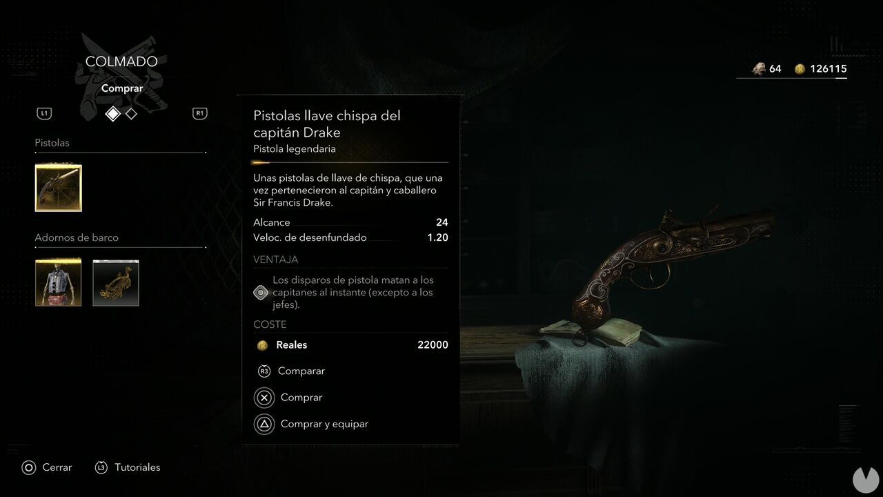 Assassin's Creed Black Flag Resynced - Weapons, Captain Drake's Flintlocks