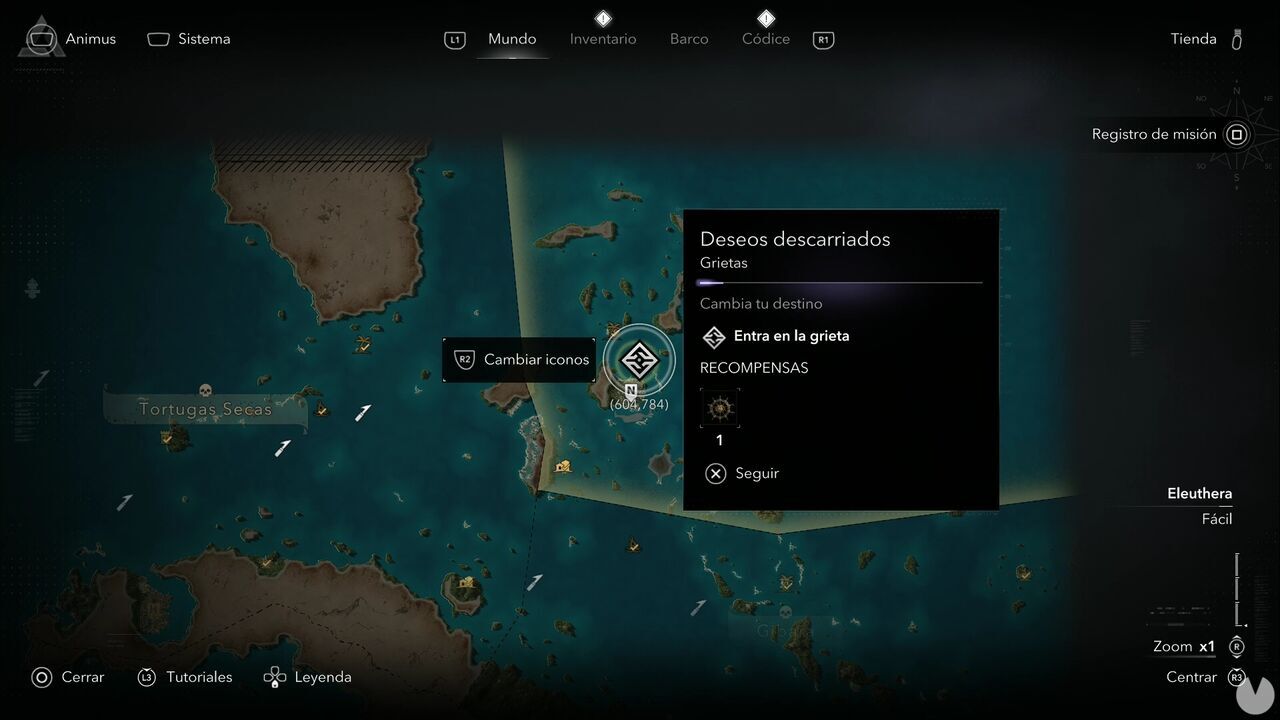 Assassin's Creed Black Flag Resynced - Animus Rifts, Wayward Desires; Rift location