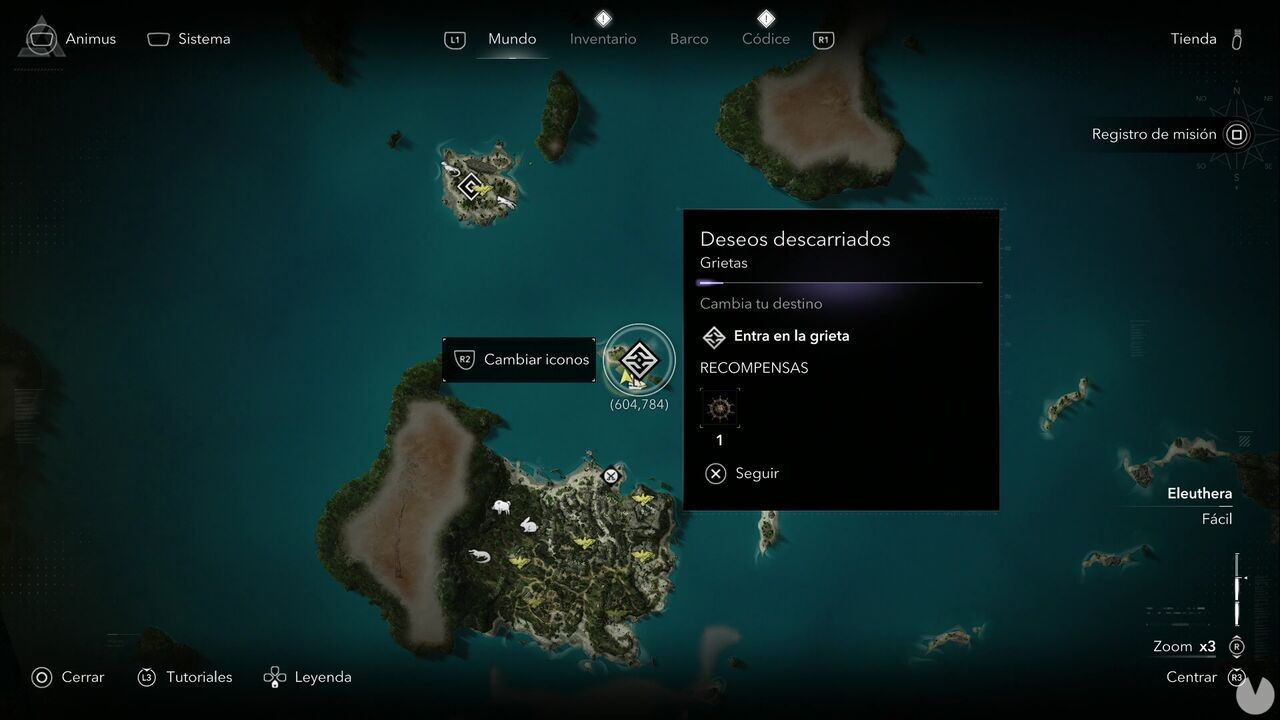 Assassin's Creed Black Flag Resynced - Animus Rifts, Wayward Desires; Rift location