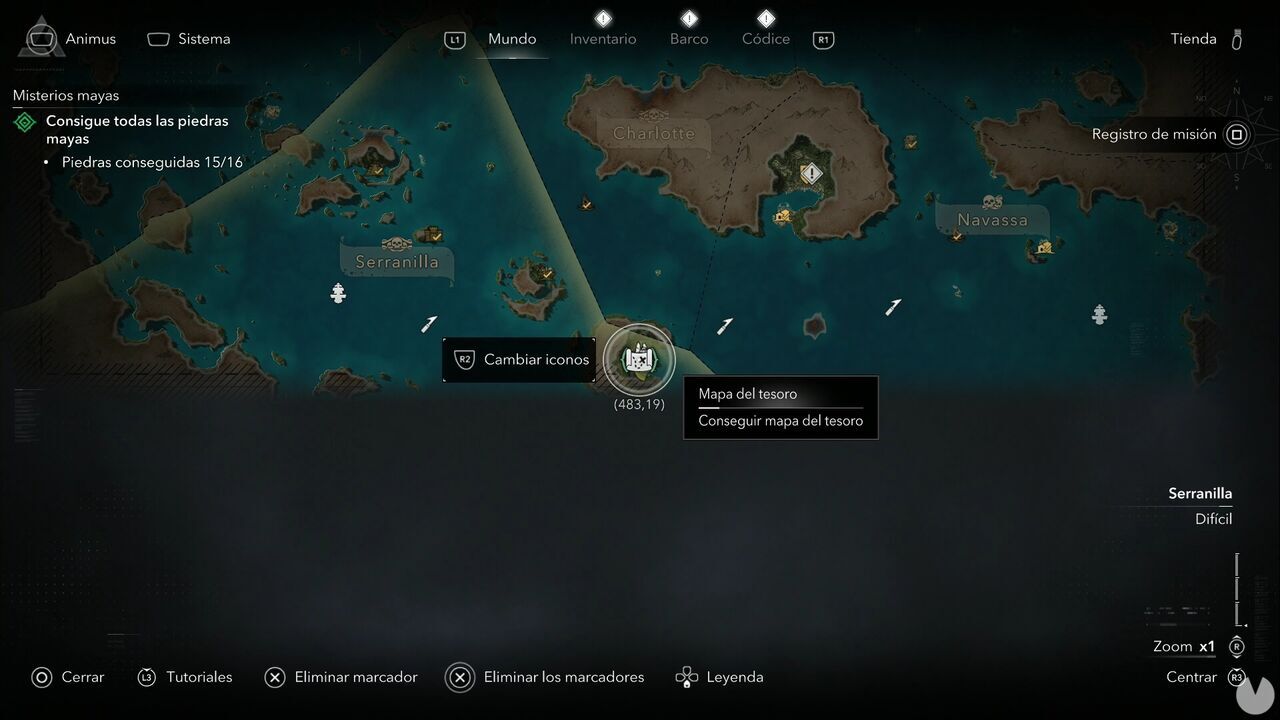 Assassin's Creed Black Flag Resynced - Treasure Maps, Long Bay Treasure Map location