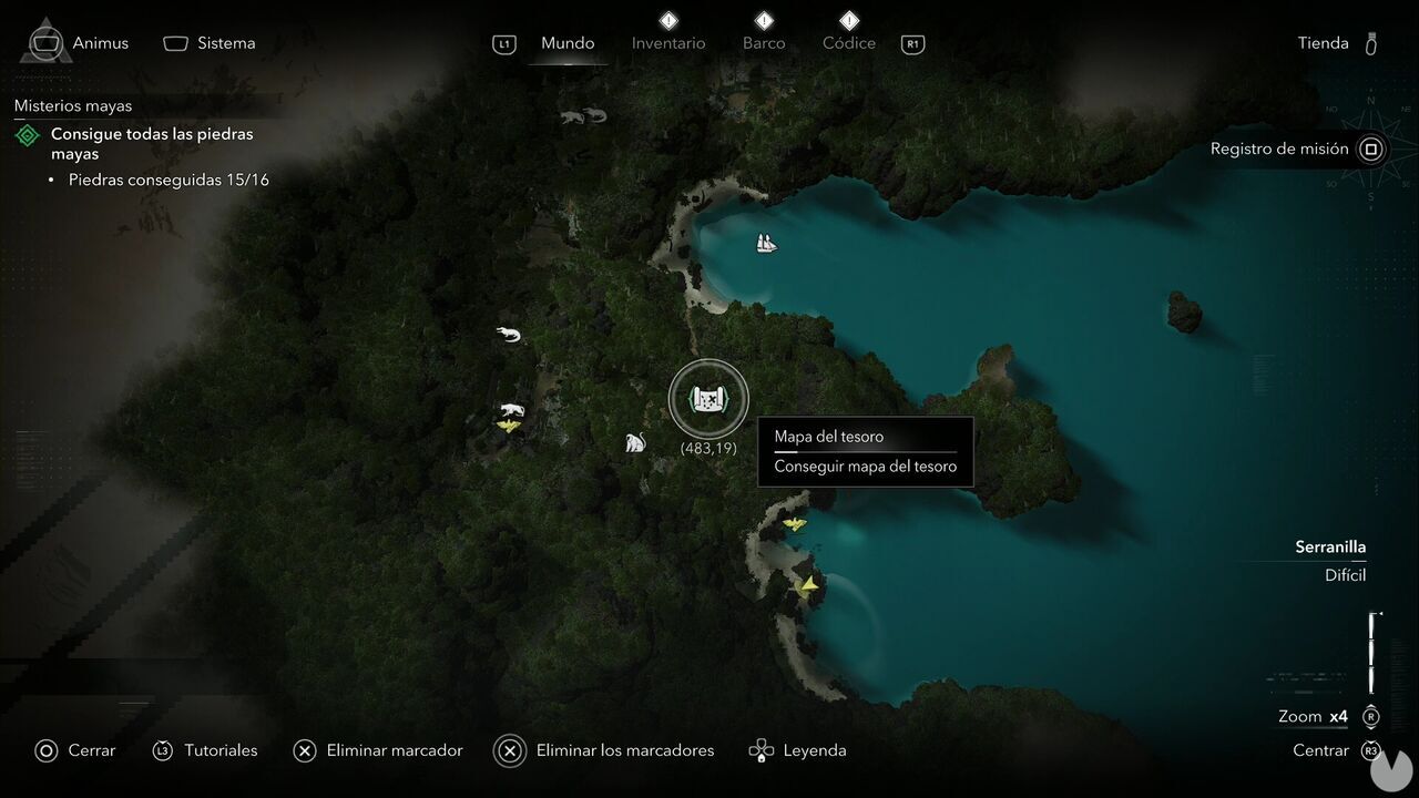 Assassin's Creed Black Flag Resynced - Treasure Maps, Long Bay Treasure Map location
