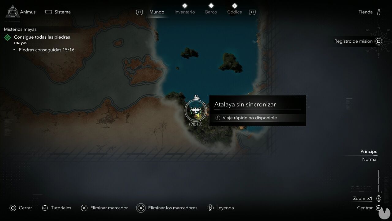 Assassin's Creed Black Flag Resynced - Viewpoints, location of one of the Principe viewpoints