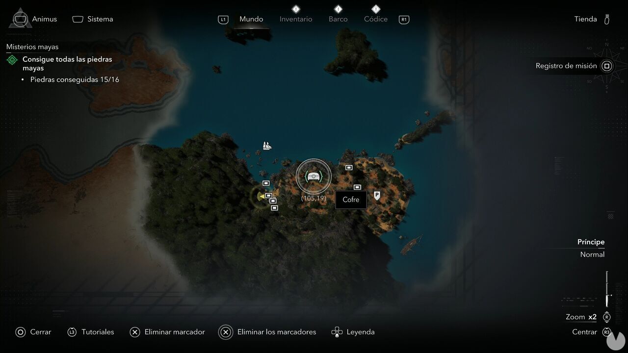 Assassin's Creed Black Flag Resynced - Treasures in Principe, location of one of the Principe treasures