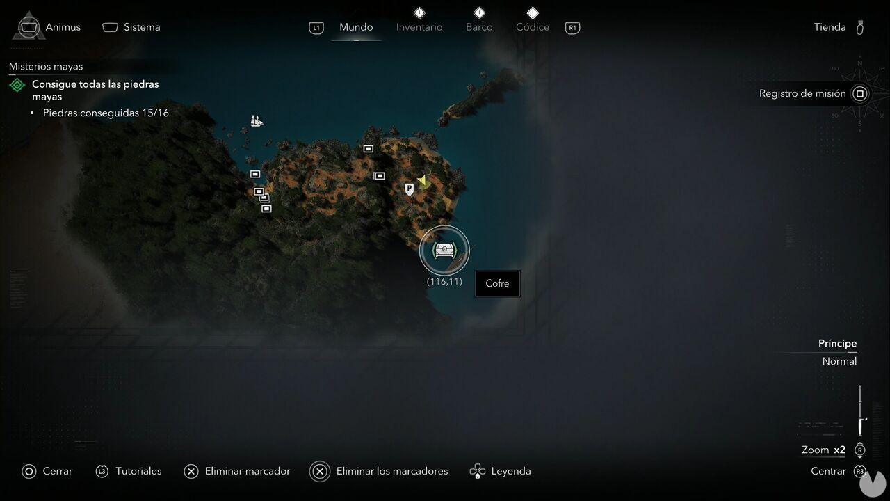 Assassin's Creed Black Flag Resynced - Treasures in Principe, location of one of the Principe treasures