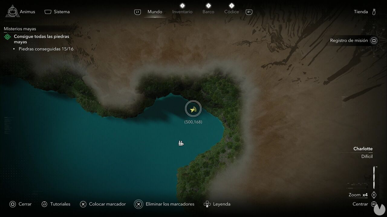 Assassin's Creed Black Flag Resynced - Charlotte treasures, location of Charlotte's secret chest