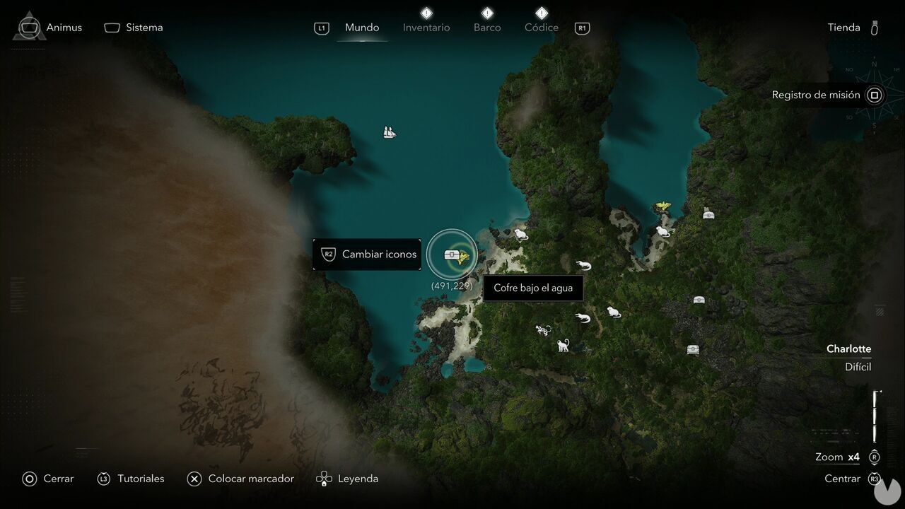 Assassin's Creed Black Flag Resynced - Treasures in Long Bay, location of one of the Long Bay chests