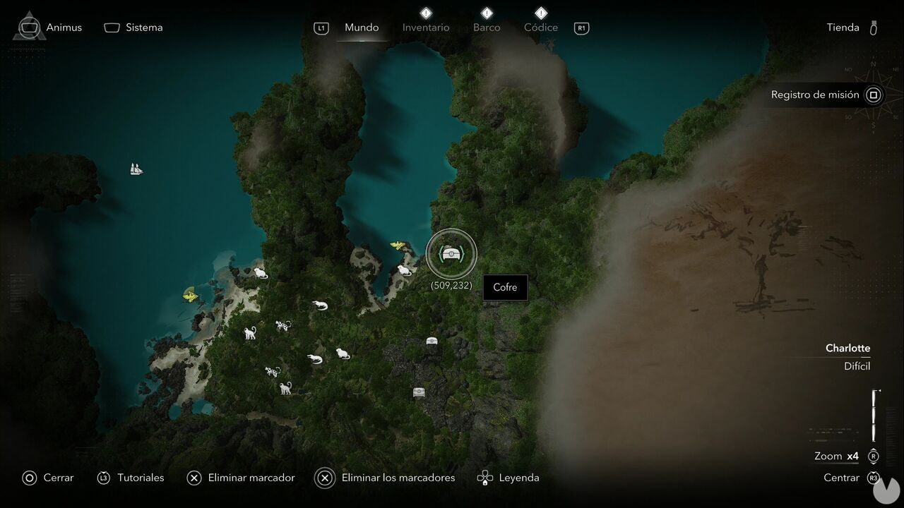 Assassin's Creed Black Flag Resynced - Treasures in Long Bay, location of one of the Long Bay chests