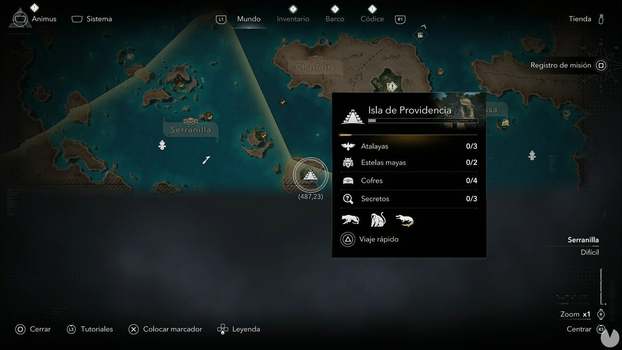 Assassin's Creed Black Flag Resynced - Location of Providencia Island