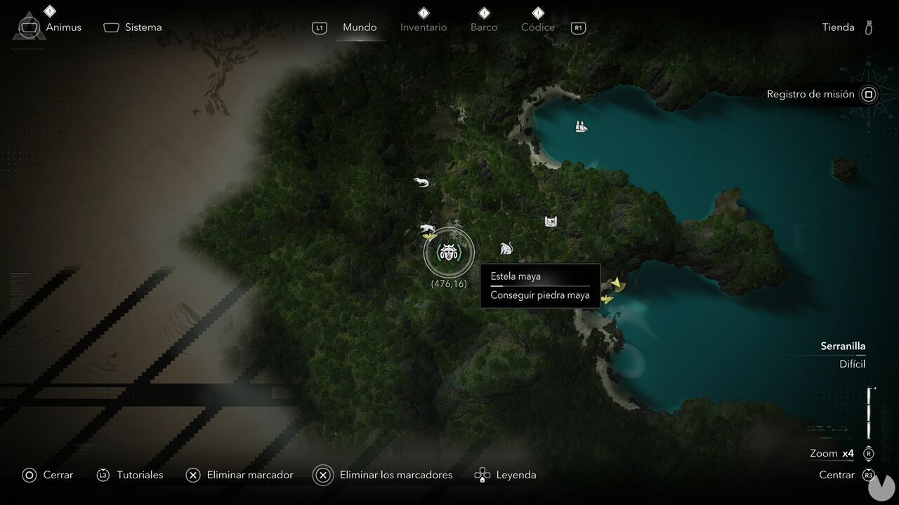 Assassin's Creed Black Flag Resynced - Mayan Stelae on Isla Providencia, location of the southwestern Stela