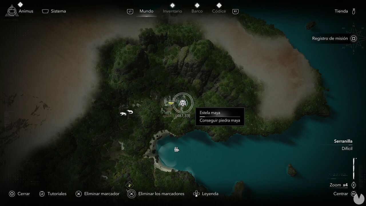 Assassin's Creed Black Flag Resynced - Mayan Stelae on Isla Providencia, location of the northeastern Stela