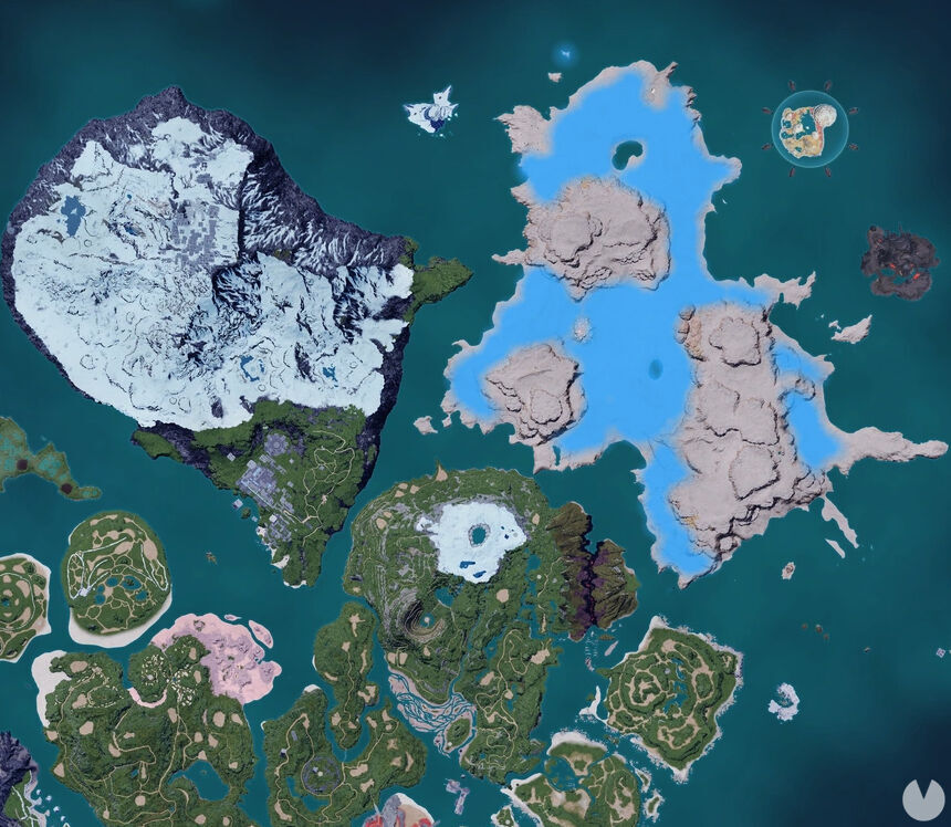 Palworld - Map showing the location of Pal Needoll Noct