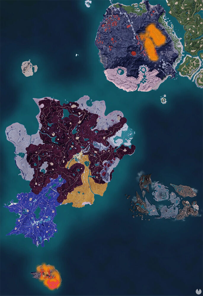 Palworld - Map showing the location of Pal Moldron