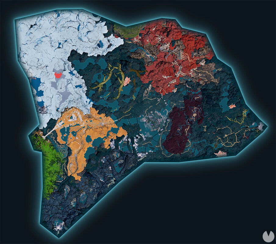 Palworld - Map showing the location of Pal Moldron Cryst