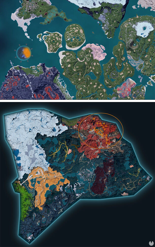 Palworld - Map showing the location of Pal Majex