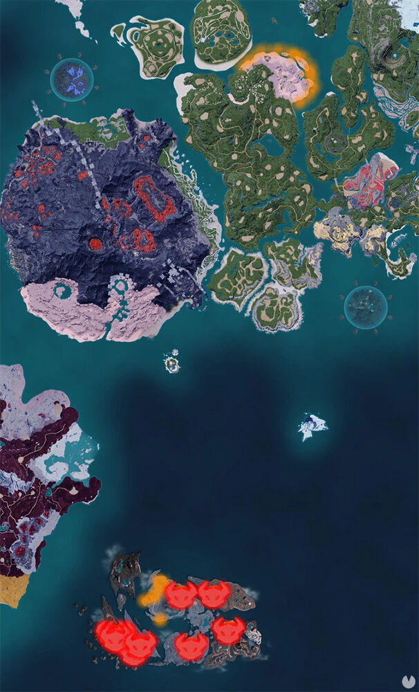 Palworld - Mapa con la localizaci�n del Pal Skutlass