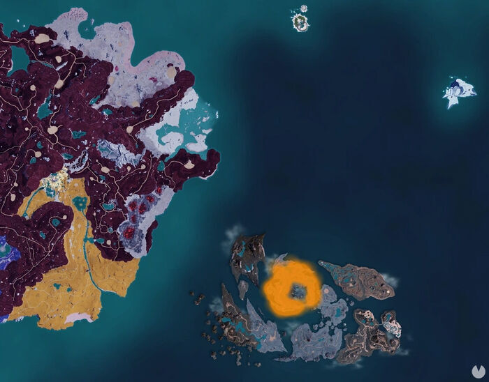 Palworld - Map showing the location of Pal Pierdon Cryst
