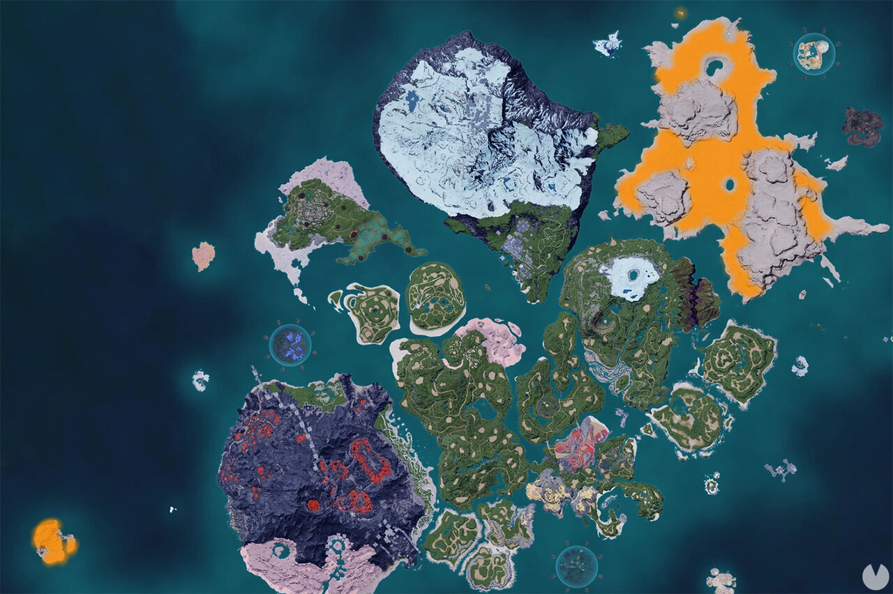 Palworld - Map showing the location of Pal Sekhmet