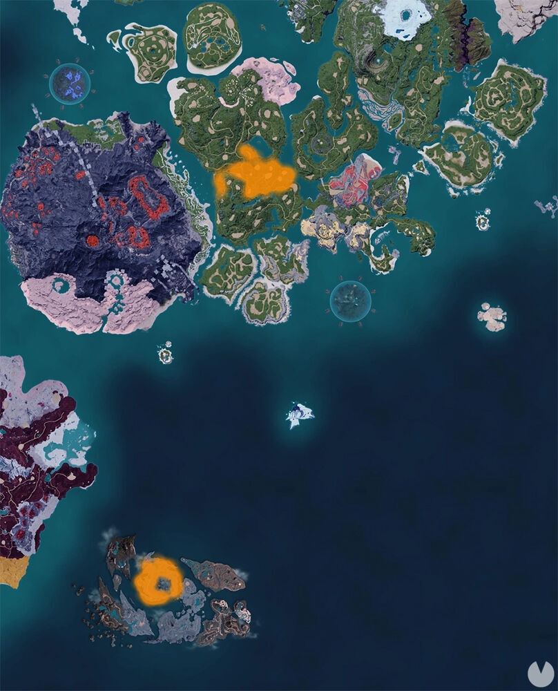 Palworld - Map showing the location of Pal Puffolt