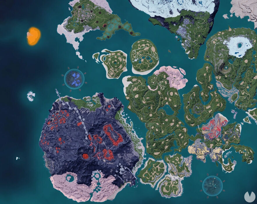 Palworld - Map showing the location of Pal Polapup Terra