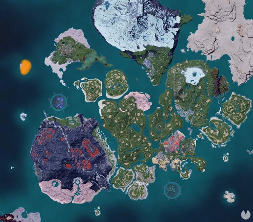 Palworld - Mapa con la localizaci�n del Pal Woolipop Terra