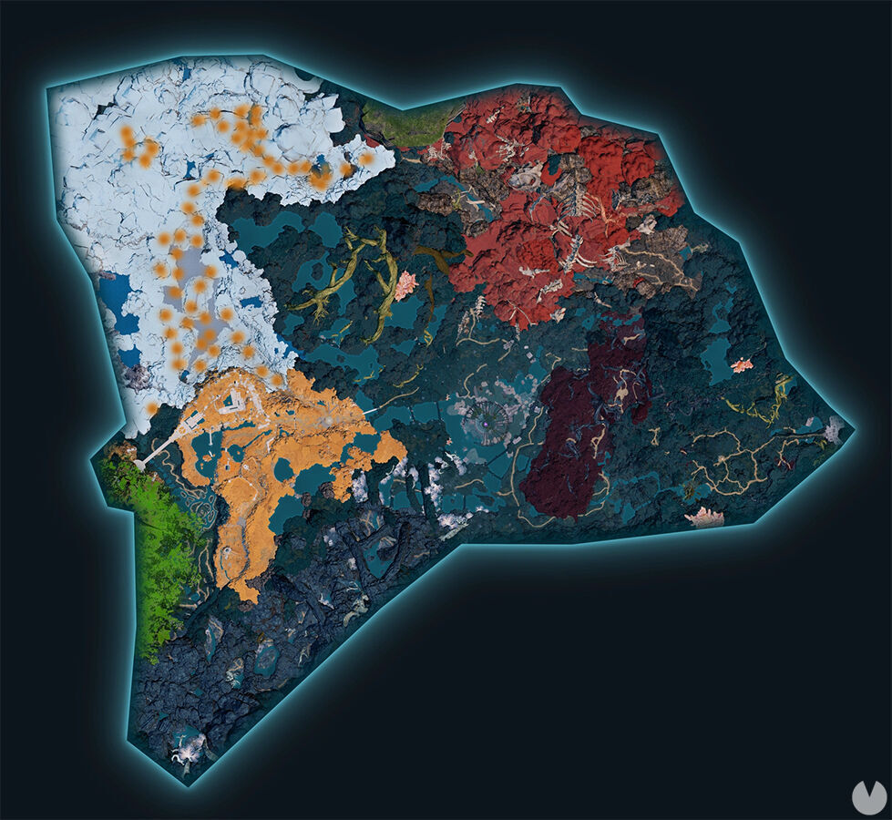 Palworld - Map showing the location of Pal Univolt Cryst