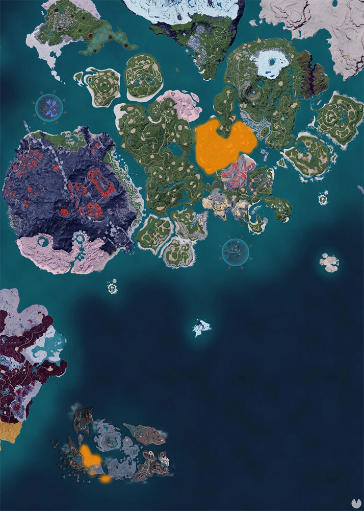Palworld - Map showing the location of Pal Muffly