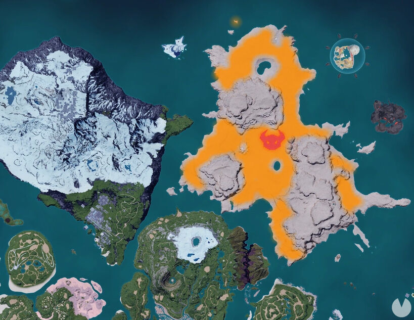 Palworld - Map showing the location of Pal Tetroise
