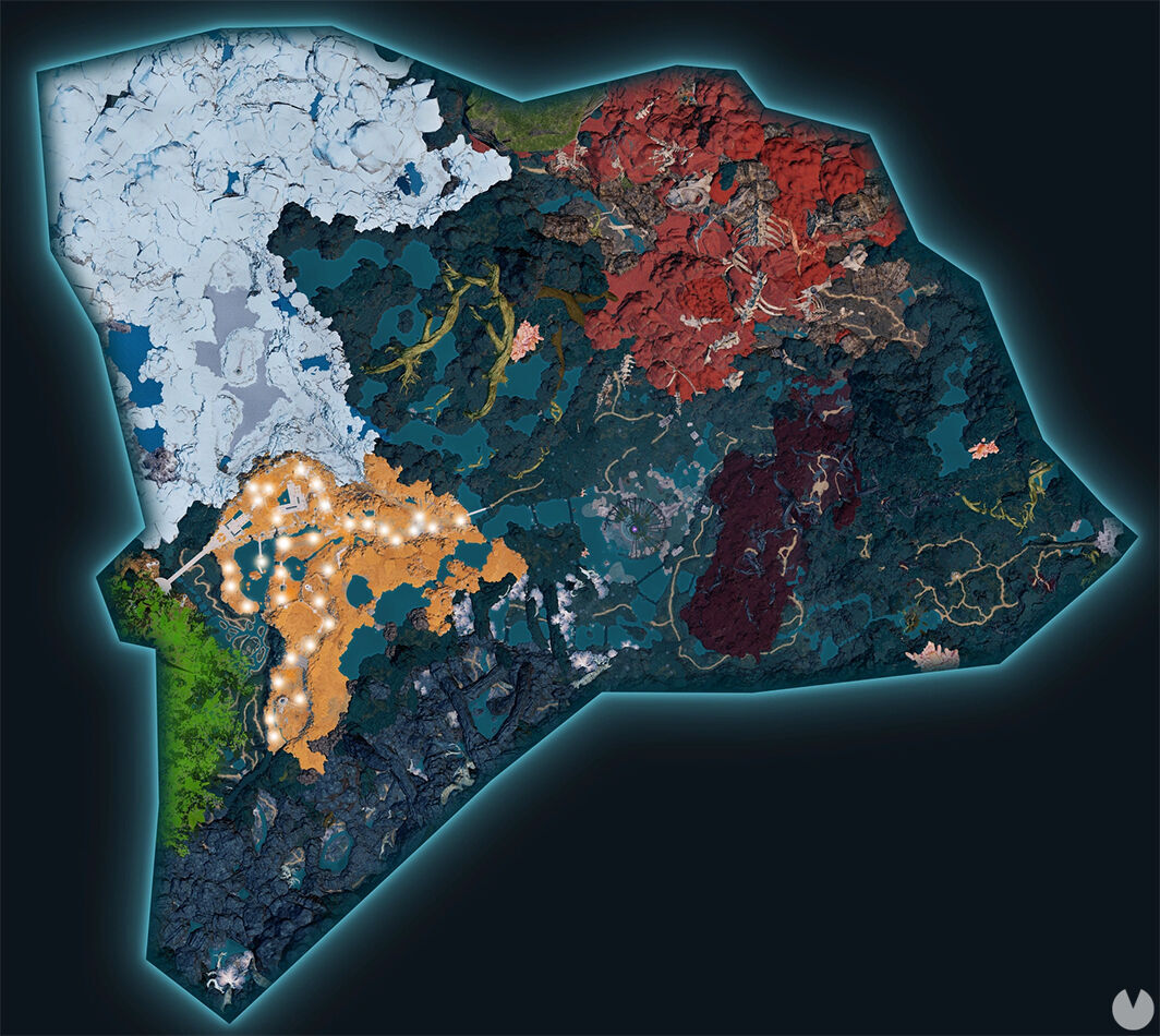 Palworld - Map showing the location of Pal Tetroise Primo
