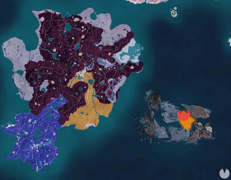Palworld - Map showing the location of Pal Snock