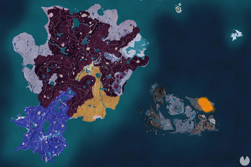 Palworld - Map showing the location of Pal Lapiron