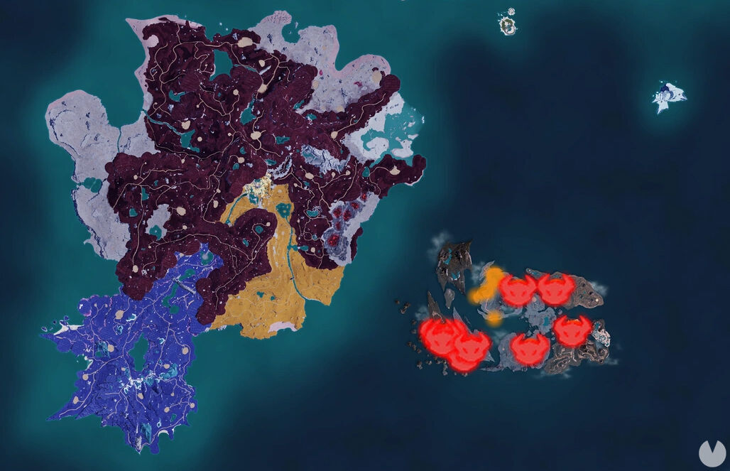Palworld - Map showing the location of Pal Solmora