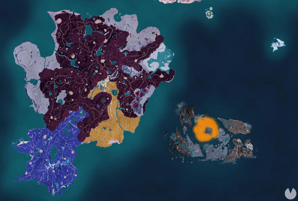 Palworld - Map showing the location of Pal Tropicaw