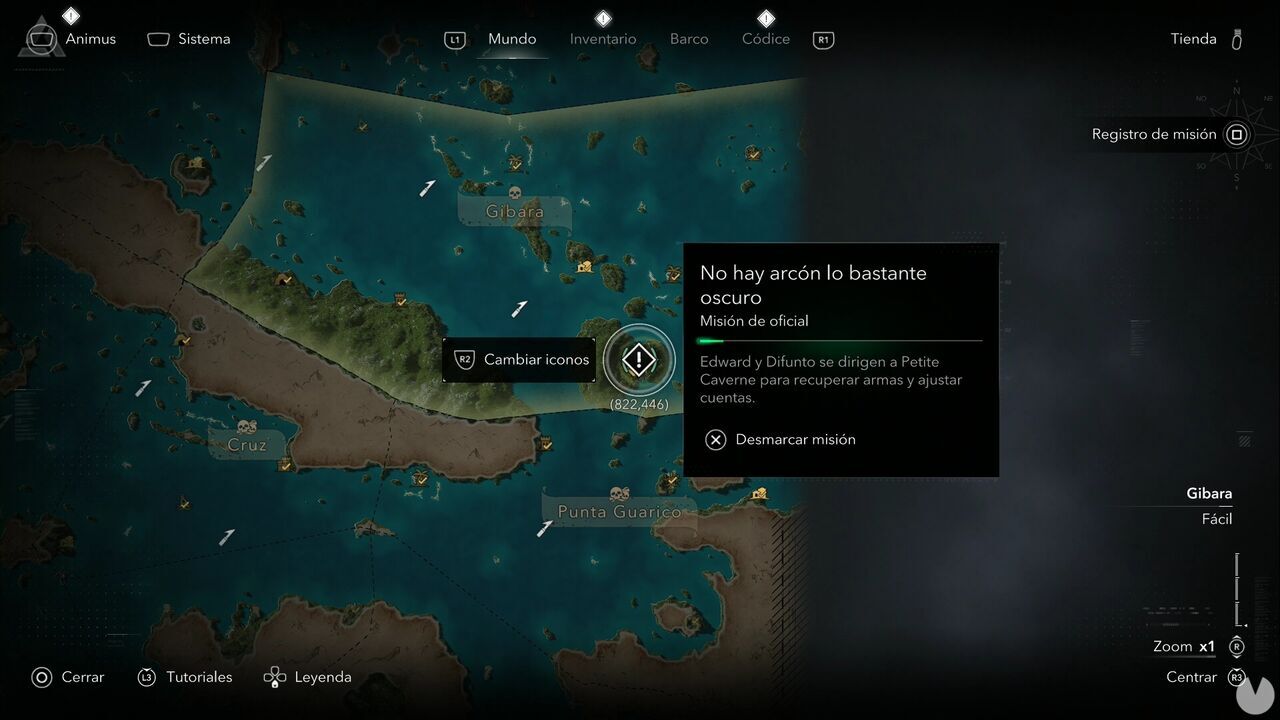 Assassin's Creed Black Flag Resynced - Officer Quests; location where No Box Dark Enough begins