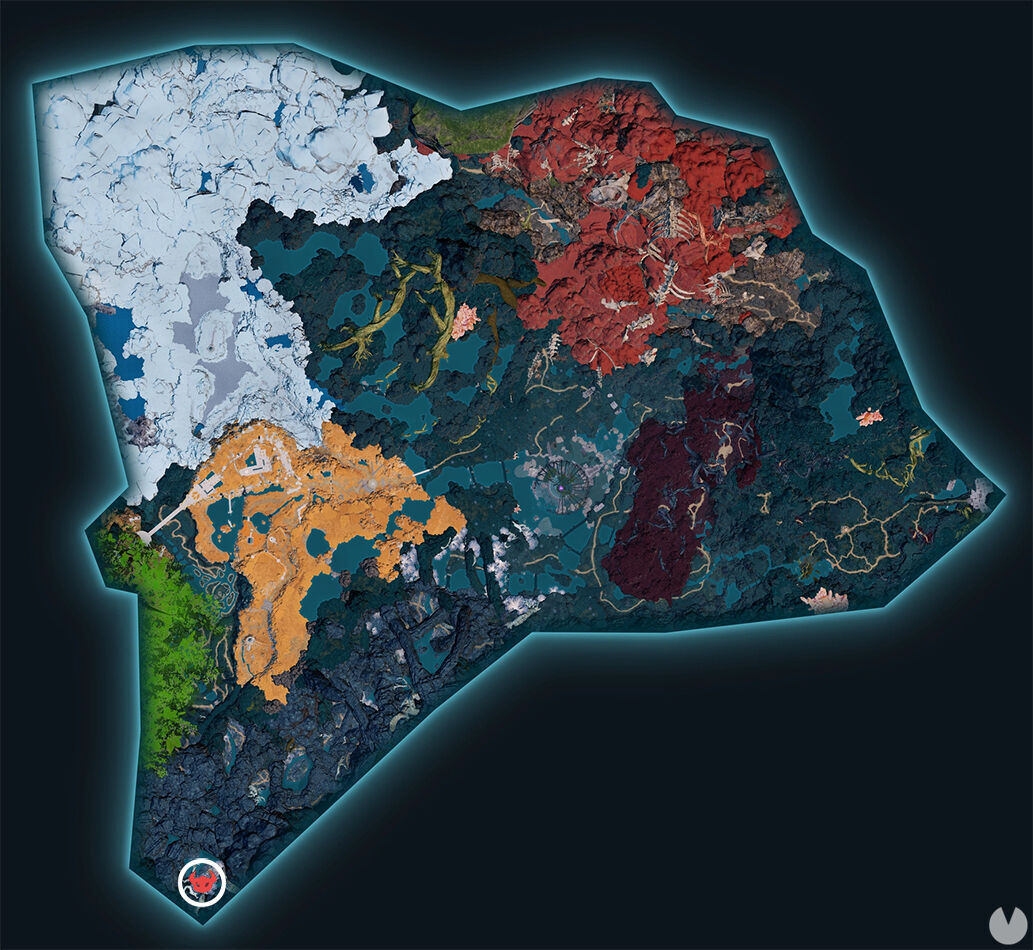 Palworld - Map showing the location of Pal Silvance