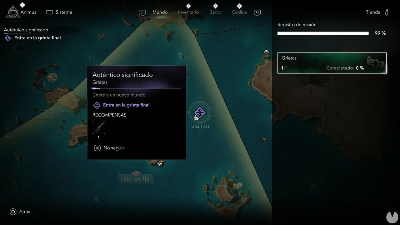 Assassin's Creed Black Flag Resynced - Animus Rifts; location of the True Purpose Rift