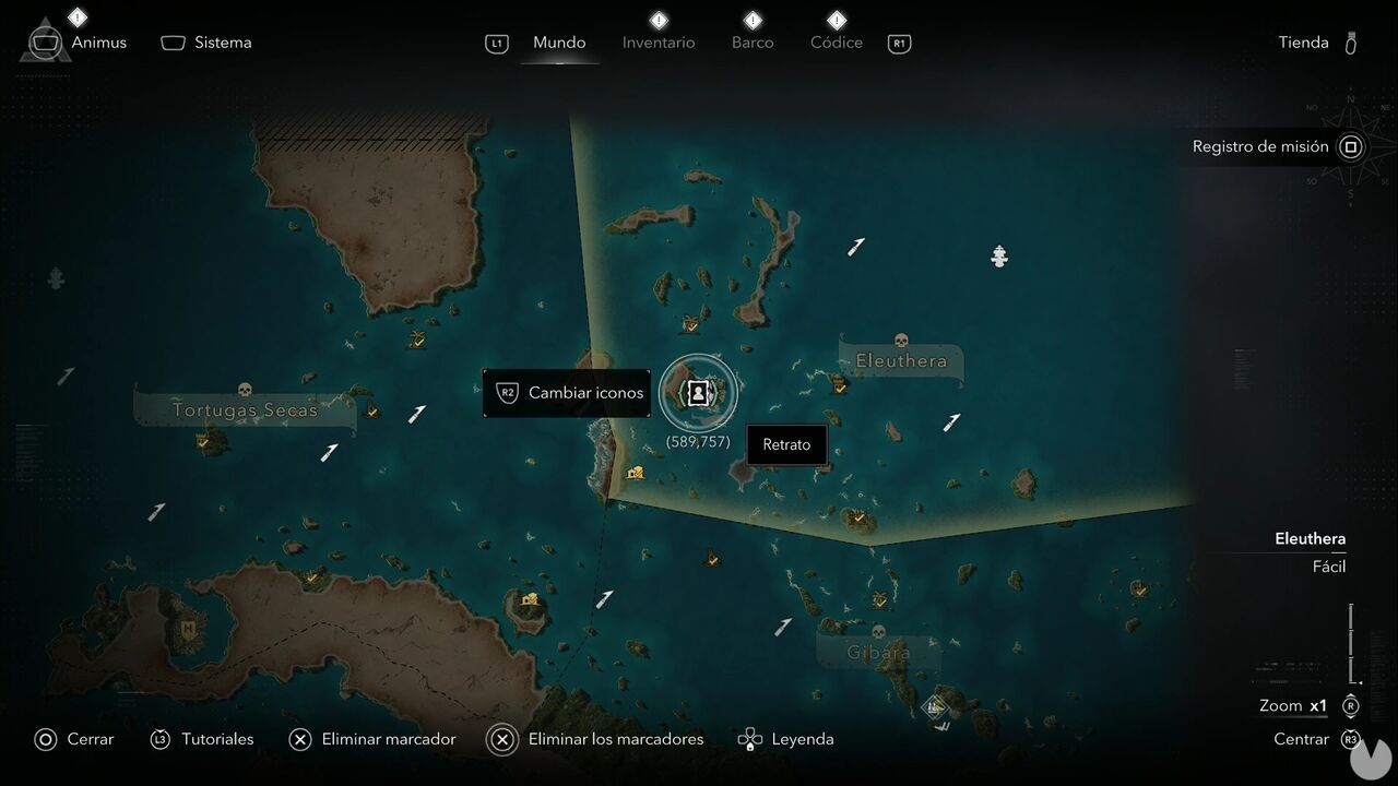 Assassin's Creed Black Flag Resynced - Portraits, location of Commodore Chamberlaine's Portrait in Nassau