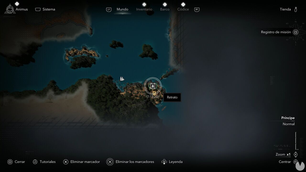 Assassin's Creed Black Flag Resynced - Portraits, location of Bartholomew Roberts' Portrait in Pr�ncipe