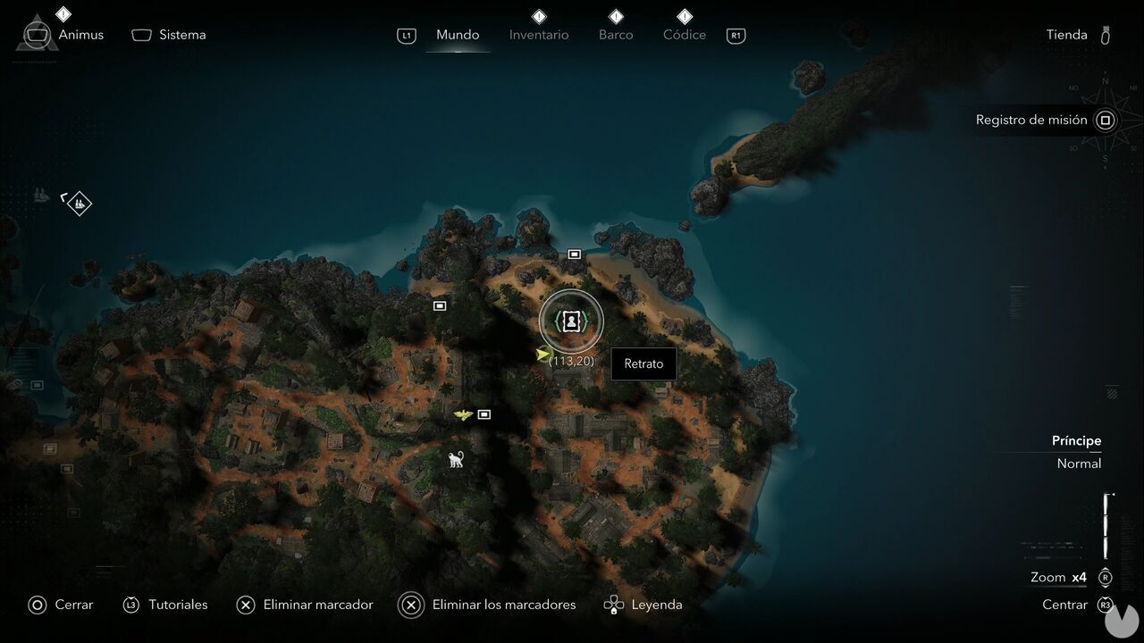 Assassin's Creed Black Flag Resynced - Portraits, location of Bartholomew Roberts' Portrait in Pr�ncipe