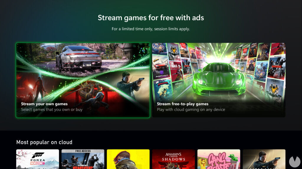 XBOX comienza las pruebas del juego gratuito en streaming con un plan de publicidad