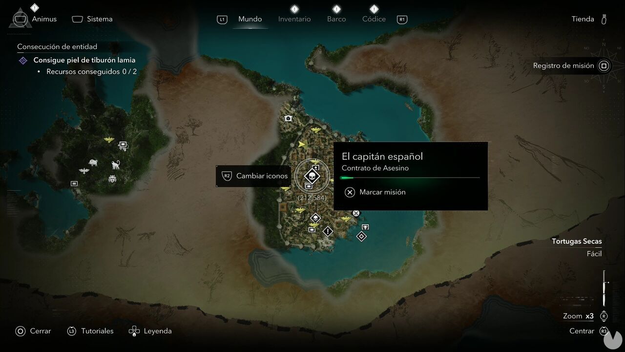 Assassin's Creed Black Flag Resynced - Assassin Contracts, location of The Spanish Captain contract in central Havana