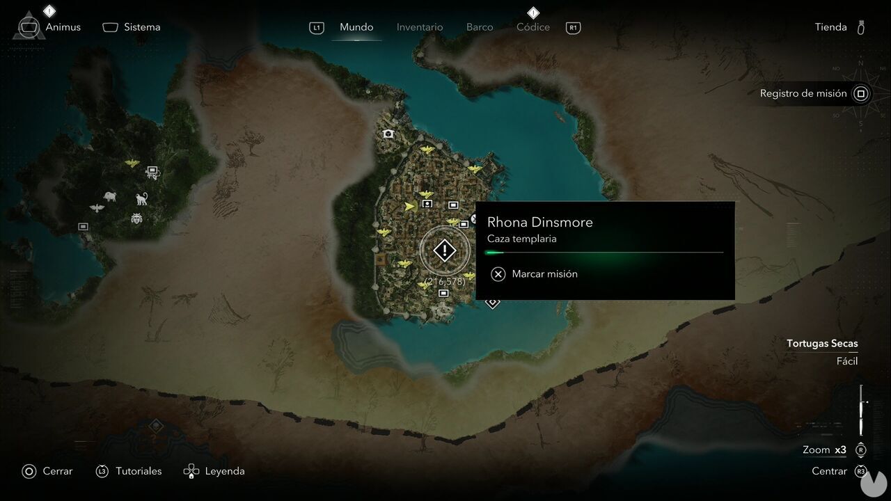 Assassin's Creed Black Flag Resynced - Templar Hunts, location of Rhona Dinsmore's fourth mission in Havana