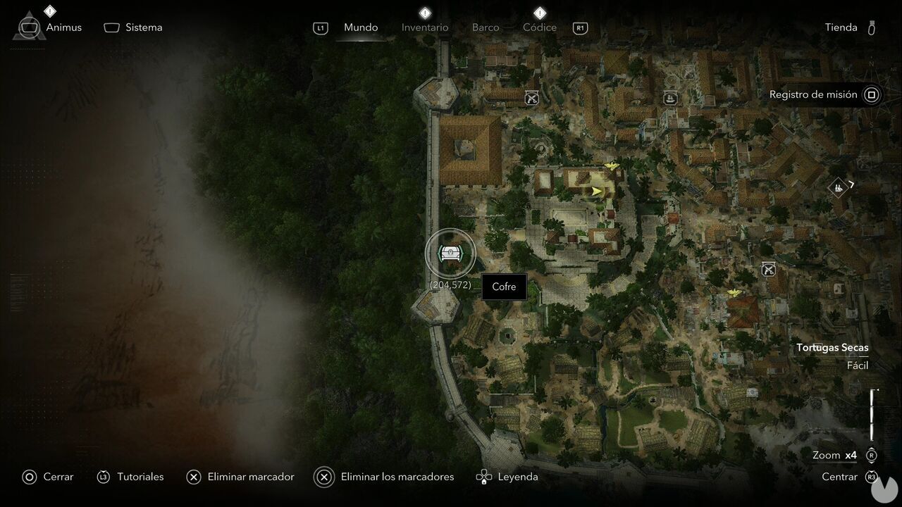 Assassin's Creed Black Flag Resynced - Treasures in Dry Tortuga, location of one of the Havana treasure chests