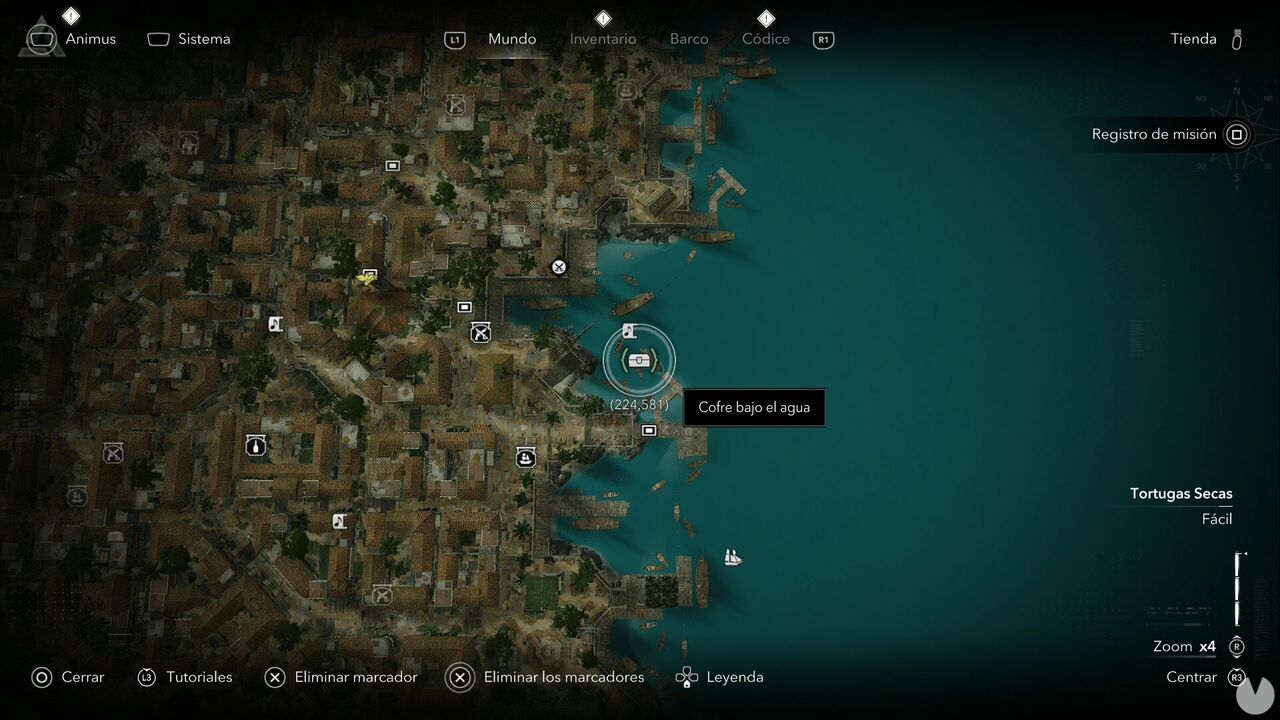 Assassin's Creed Black Flag Resynced - Treasures in Dry Tortuga, location of one of Havana's treasure chests